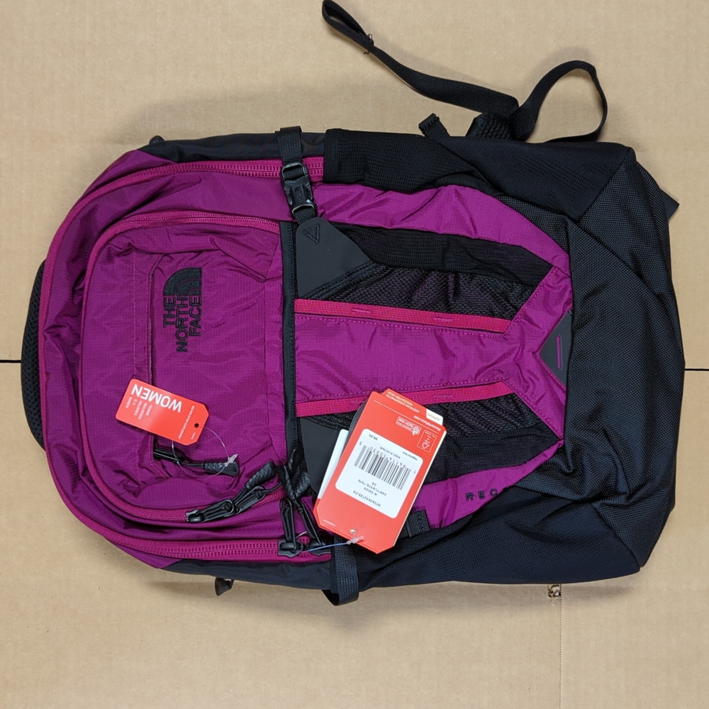 THE NORTH FACE Recon Backpack/Bookbag Womens Dramatic Plum/TNF Black NEW